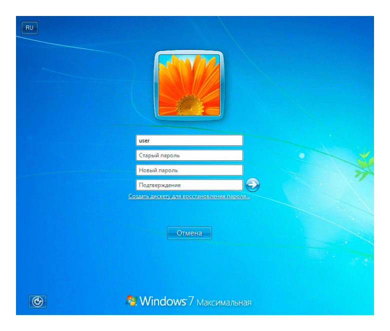 Изменение пароля пользователя. Пароль Windows. Окно смены пароля. Пароль виндовс 7. Окно Windows 7.